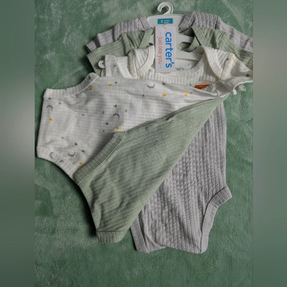 Carter's Original Bodysuit Three Pack 3month NWT - Picture 2 of 6
